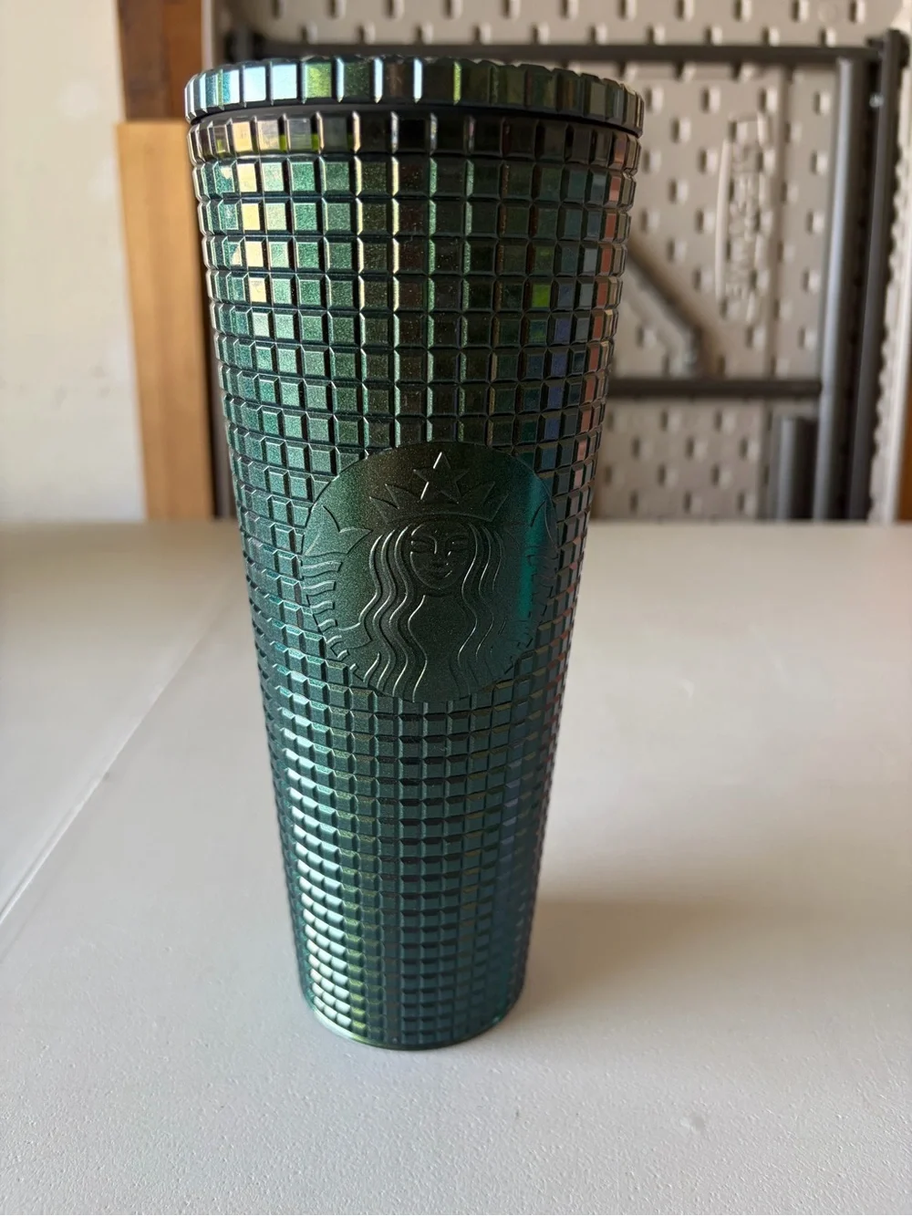 Starbucks Cold Cup Tumbler Dark Green Grid